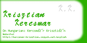 krisztian kercsmar business card